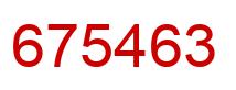 Number 675463 red image
