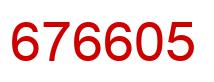 Number 676605 red image