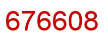 Number 676608 red image