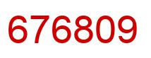 Number 676809 red image