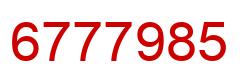 Número 6777985 imagen rojo