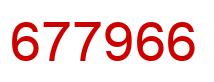 Number 677966 red image