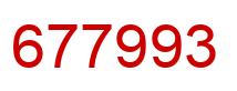 Number 677993 red image