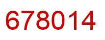 Number 678014 red image