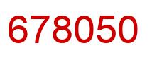 Number 678050 red image