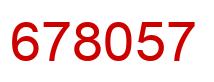 Number 678057 red image
