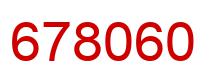 Number 678060 red image