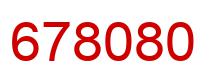 Number 678080 red image