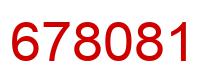 Number 678081 red image