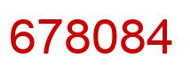 Number 678084 red image