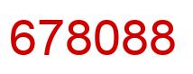 Number 678088 red image