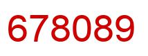 Number 678089 red image