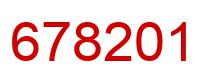 Number 678201 red image