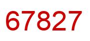 Number 67827 red image