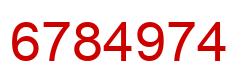 Number 6784974 red image
