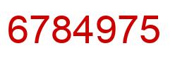 Number 6784975 red image
