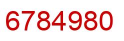 Number 6784980 red image