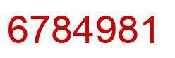 Number 6784981 red image