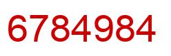 Number 6784984 red image