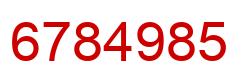 Number 6784985 red image