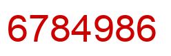 Number 6784986 red image