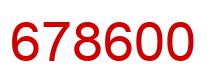 Number 678600 red image