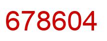 Number 678604 red image