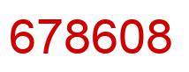 Number 678608 red image