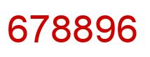 Number 678896 red image