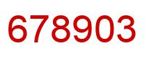Number 678903 red image