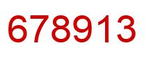 Number 678913 red image