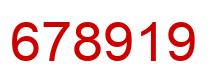 Number 678919 red image