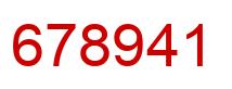 Number 678941 red image