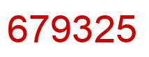 Number 679325 red image