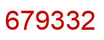 Number 679332 red image