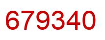 Number 679340 red image