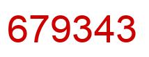 Number 679343 red image