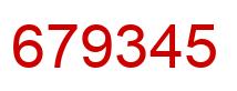 Number 679345 red image