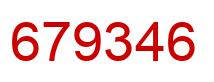 Number 679346 red image