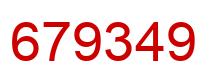Number 679349 red image