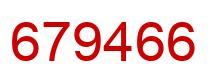 Number 679466 red image