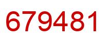 Number 679481 red image