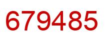 Number 679485 red image