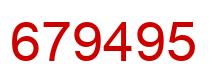 Number 679495 red image