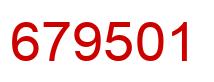 Number 679501 red image