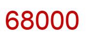 Number 68000 red image
