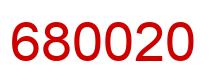 Número 680020 imagen rojo