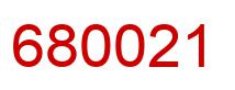 Número 680021 imagen rojo