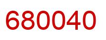 Number 680040 red image