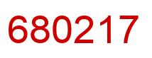 Number 680217 red image